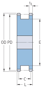 ��������� 100-2 ANSI � �������� ���������� ��� 31,75 �� �� �������� PHS 100-1DSA14